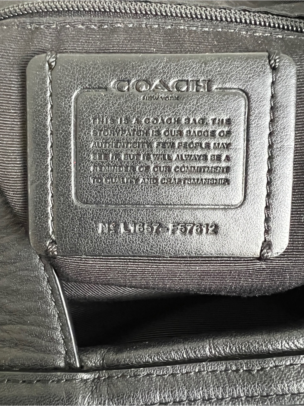 Coach Lexy Shoulder Bag Monogram Signature F57612 BLACK, Shoulder Tote - Picture 9 of 9